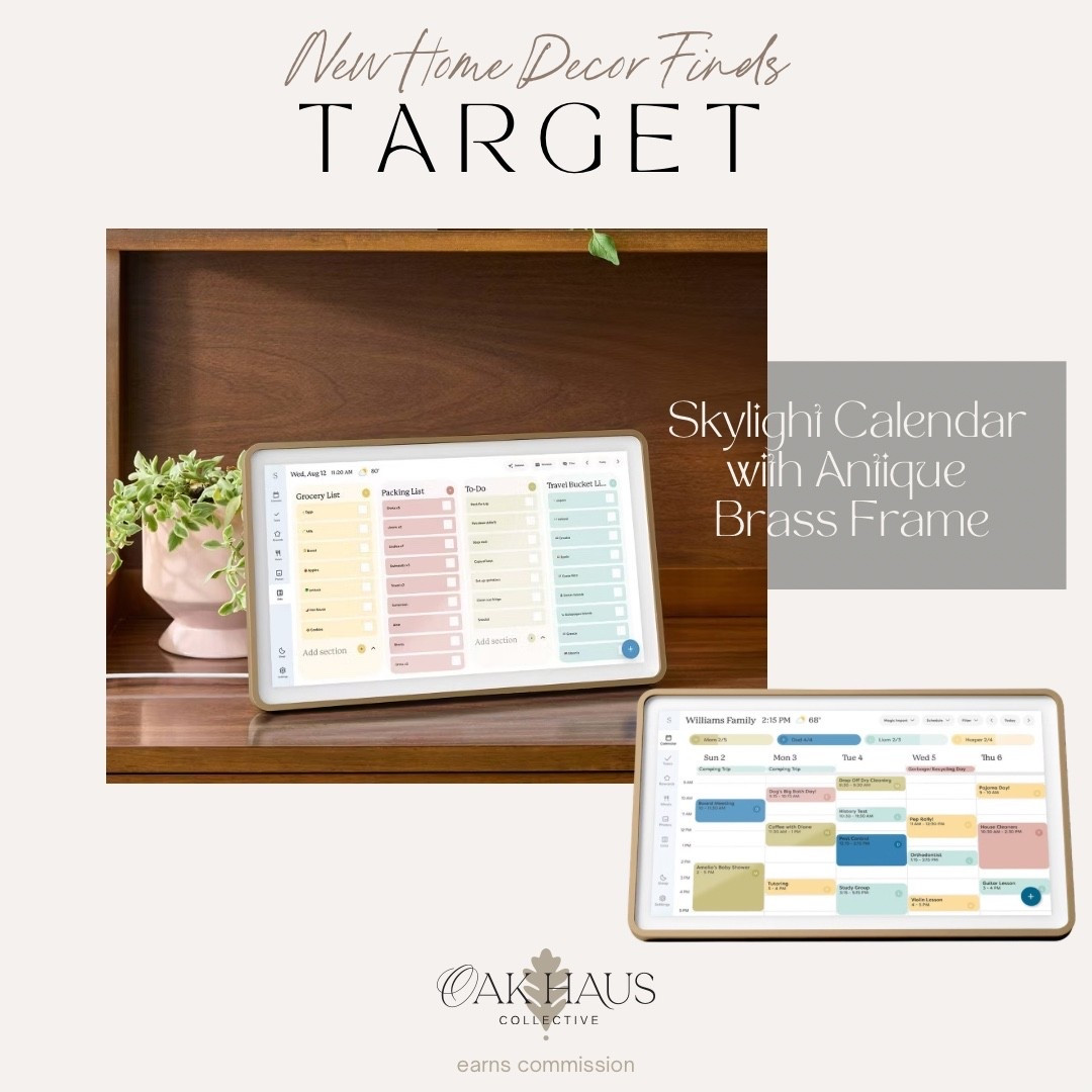 The new skylight calendar with brass frame, just released from Hearth and Hand! I absolutely love it!! 

Skylight calendar, digital calendar, digital calendar frame, skylight frame, calendar, mom hacks 

#LTKHome