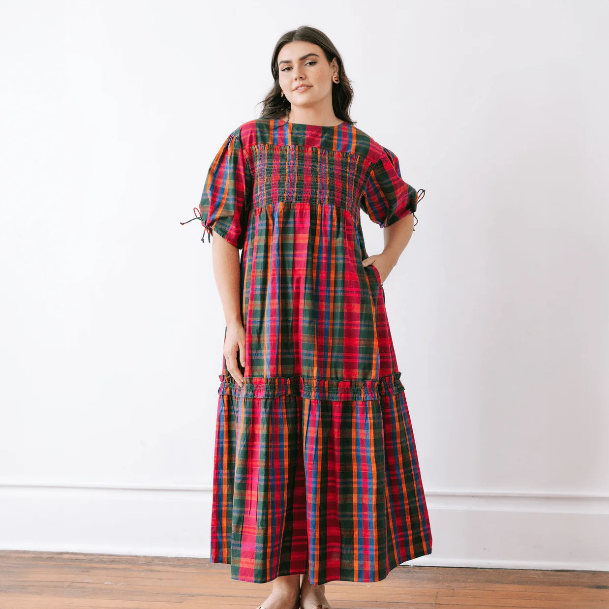 Que Paso Plaid Katrin Dress | Sunshine Tienda