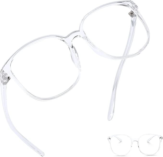ILLAOI Blue Light Blocking Glasses Oversized - Phones|TV Eyeglasses for Women Men, Anti Eyestrain... | Amazon (US)