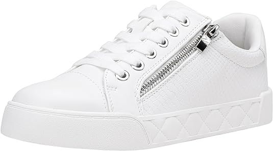 Jeossy Women's 8017 Flat Low Top Casual Fashion Sneakers Cap Toe Shoes with Zipper | Amazon (US)