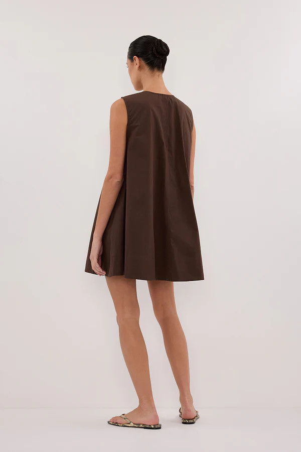GABBY BITTER CHOC MINI DRESS | DISSH
