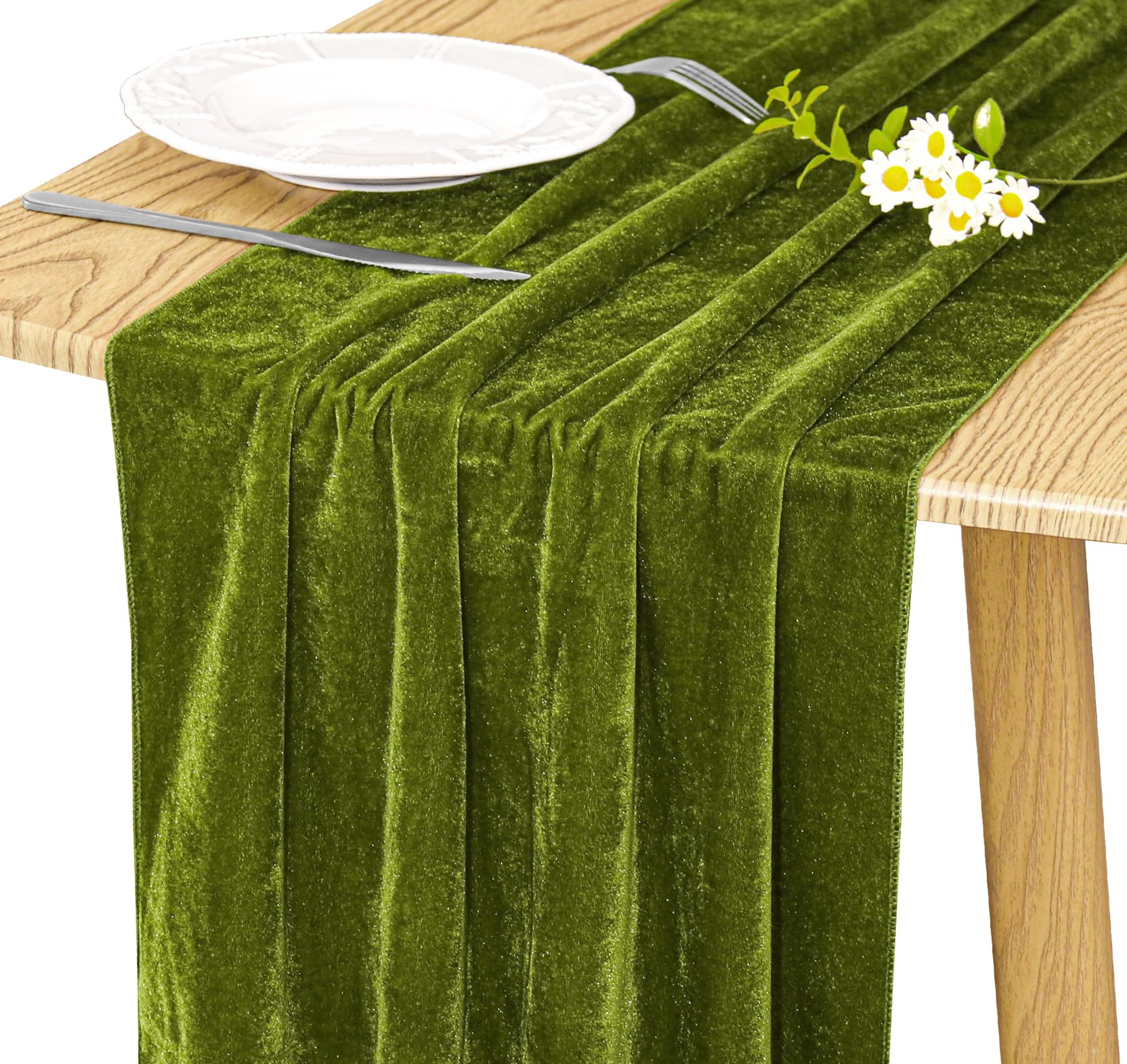 Velvet Table Runner 20 x 120 Inches 10ft Luxurious Thick Soft Velvet Christmas Thanksgiving Weddi... | Amazon (US)
