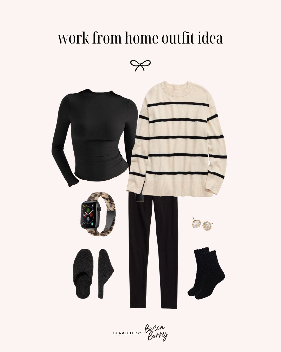 Easy, cozy work from home outfit perfect or winter month (mid-size friendly).

If you are an in-office girlie, switch out the slippers (socks optional) for loafers, mule slides, or trendy sneakers. If you want to "dress-up" your leggings, swap out the everyday leggings for a faux-leather legging. 

Personally, I'm a Spanx Faux Leather Leggings through and through. I've seen them putting the normally $100 leggings on sale more often (which is when I've repurchased  them). 

 #LTKgrwm #LTKMidsize #LTKWorkwear