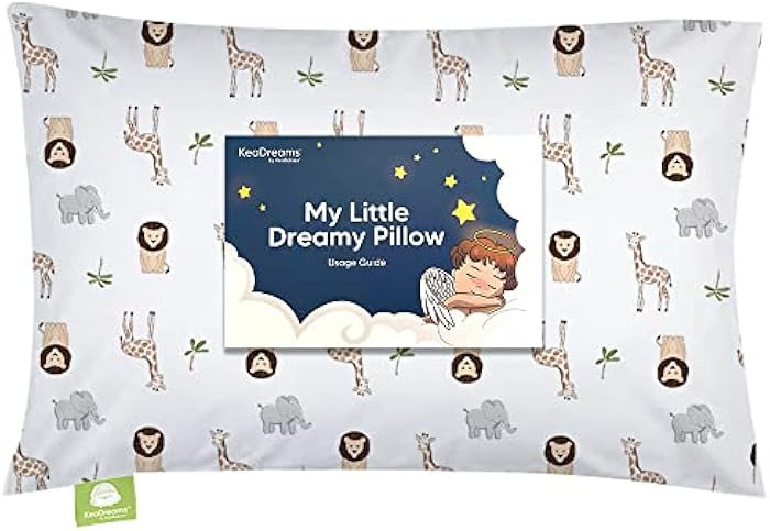 Toddler Pillow with Pillowcase - 13x18 My Little Dreamy Pillow - Organic Cotton Toddler Pillows f... | Amazon (US)