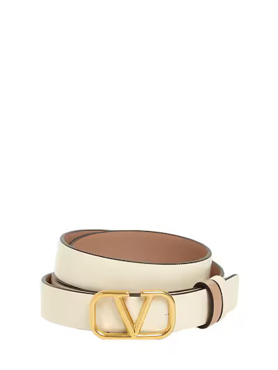 2cm Reversible VLogo leather belt | Luisaviaroma