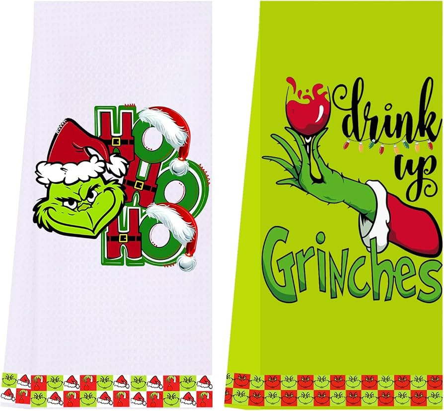 LXOMILL Christmas Kitchen Towels, Funny Christmas Decor, Bathroom Decor | Amazon (US)