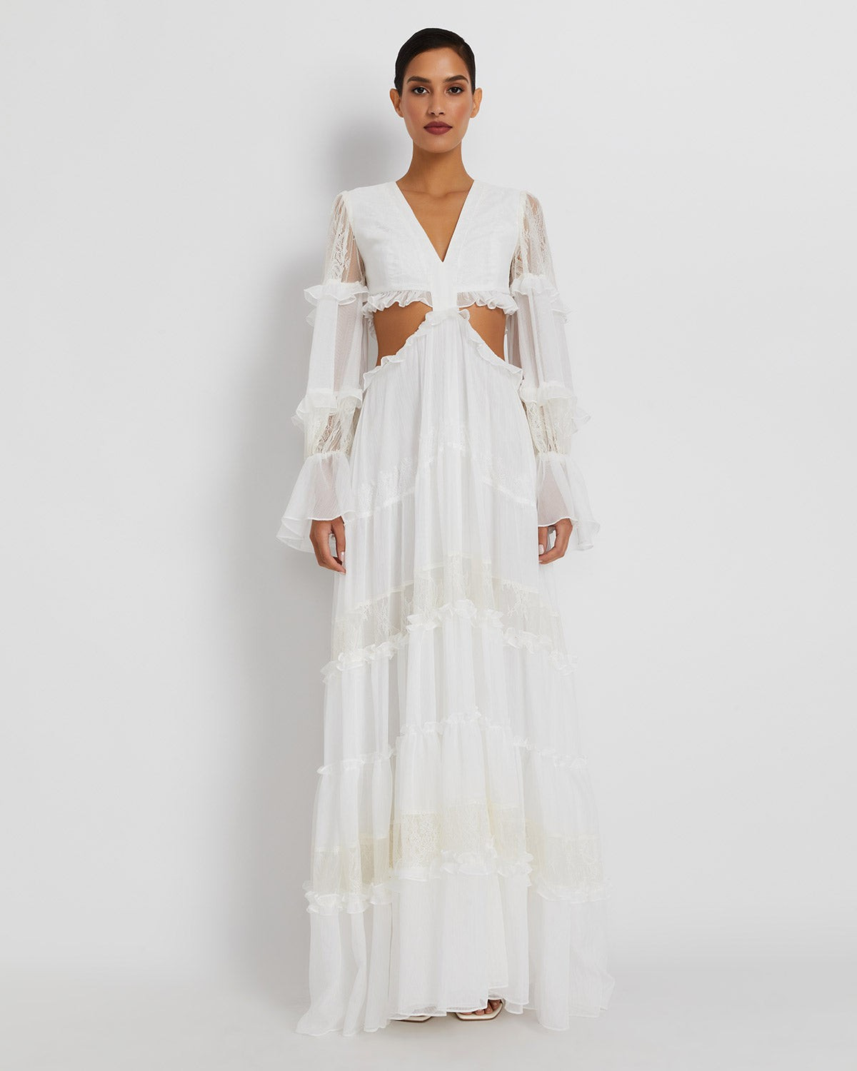 LACE TRIM MAXI DRESS | PatBO