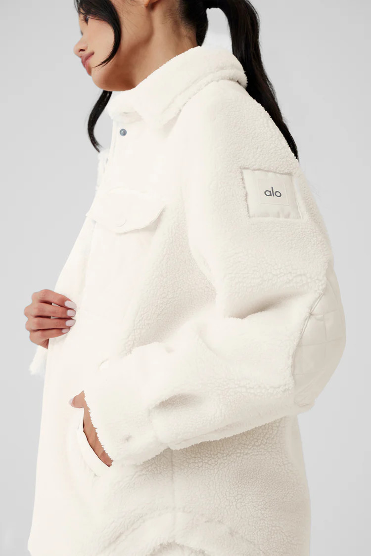 Sherpa Edge Shacket - Ivory | Alo Yoga (US)