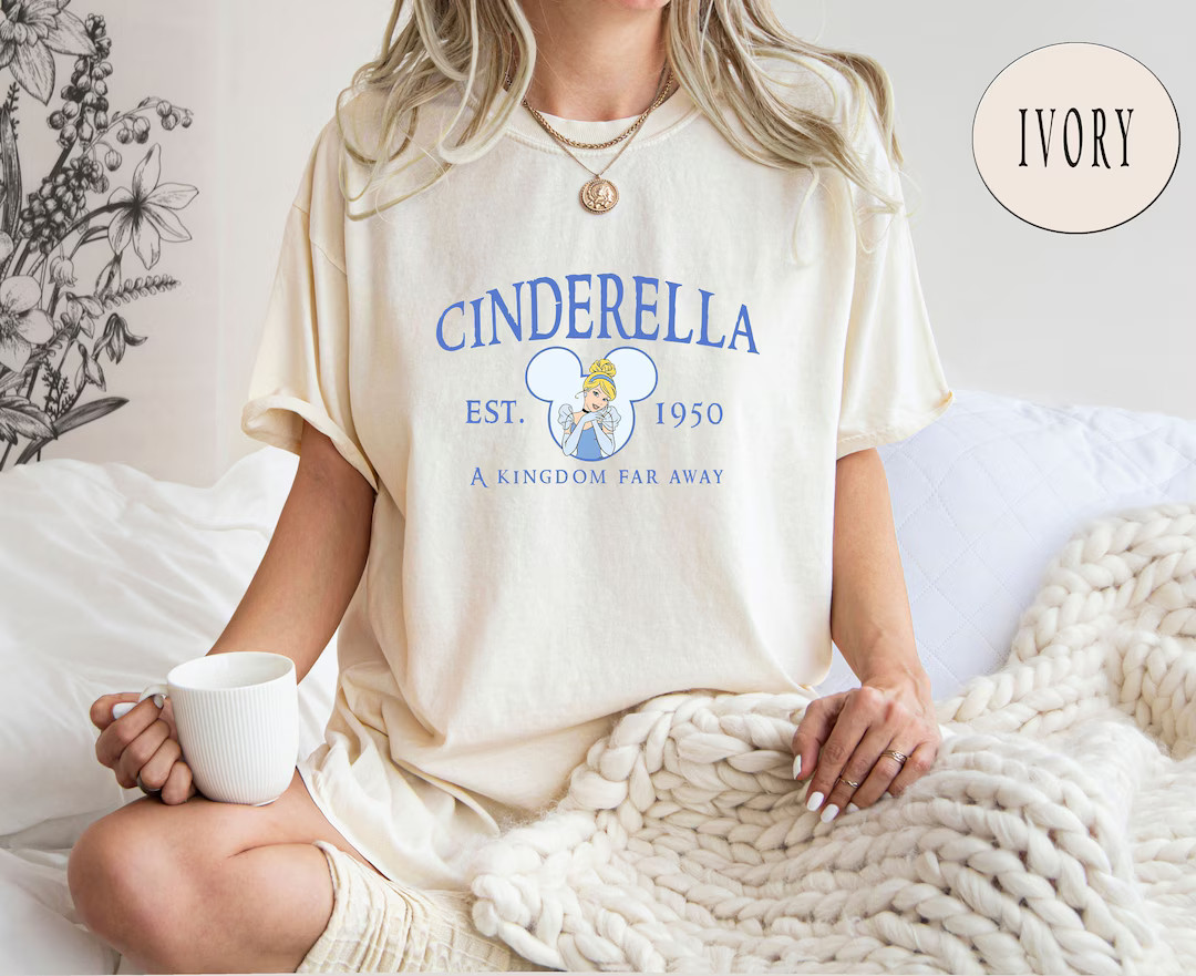 Comfort Colors® Disney Cinderella and Co 1950 Shirt, Disney Princess Shirt, Disney Cinderella Pr... | Etsy (US)