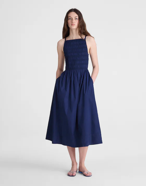 Smocked High-Neck Mini Dress | Madewell