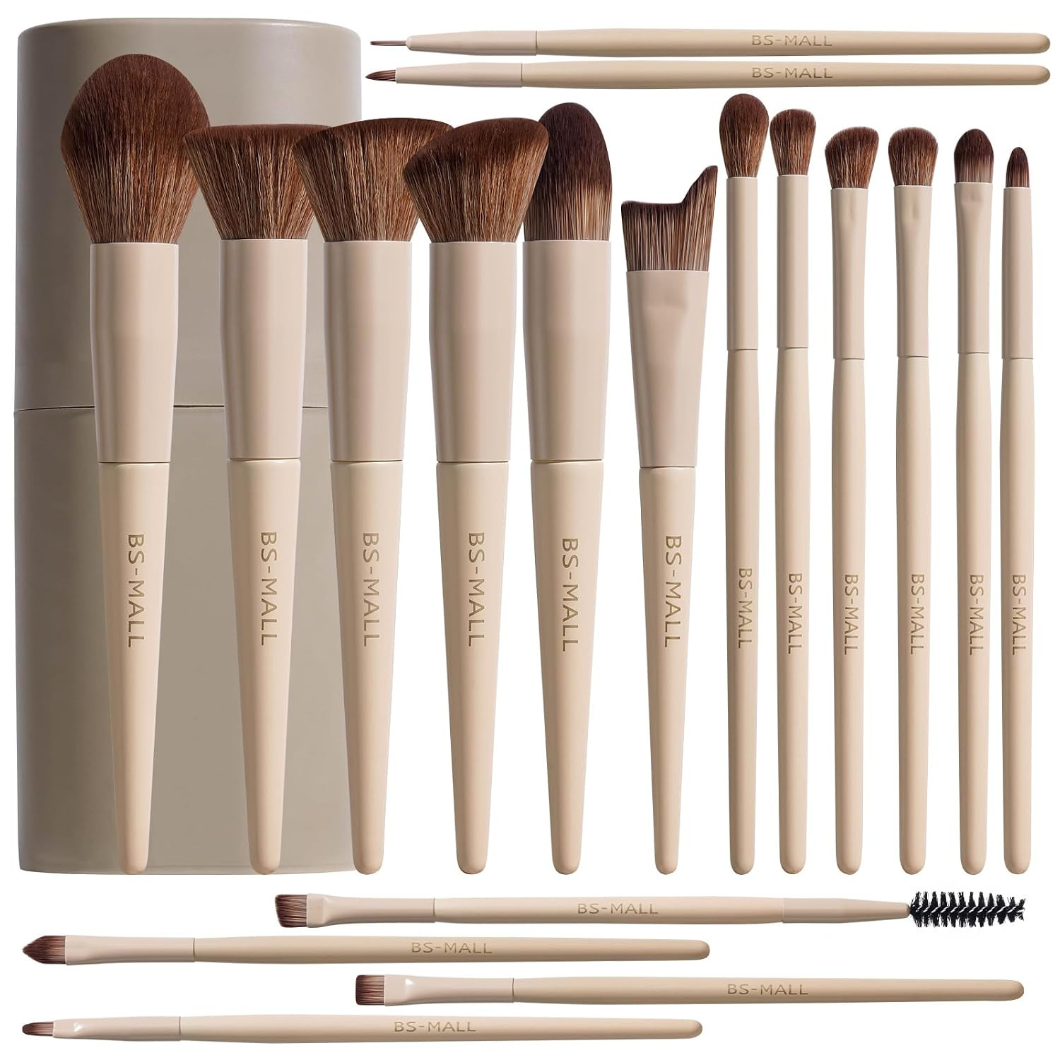 Professional Makeup Brush Set with Travel Case 18 Pcs for Makeup Artists | Amazon (US)