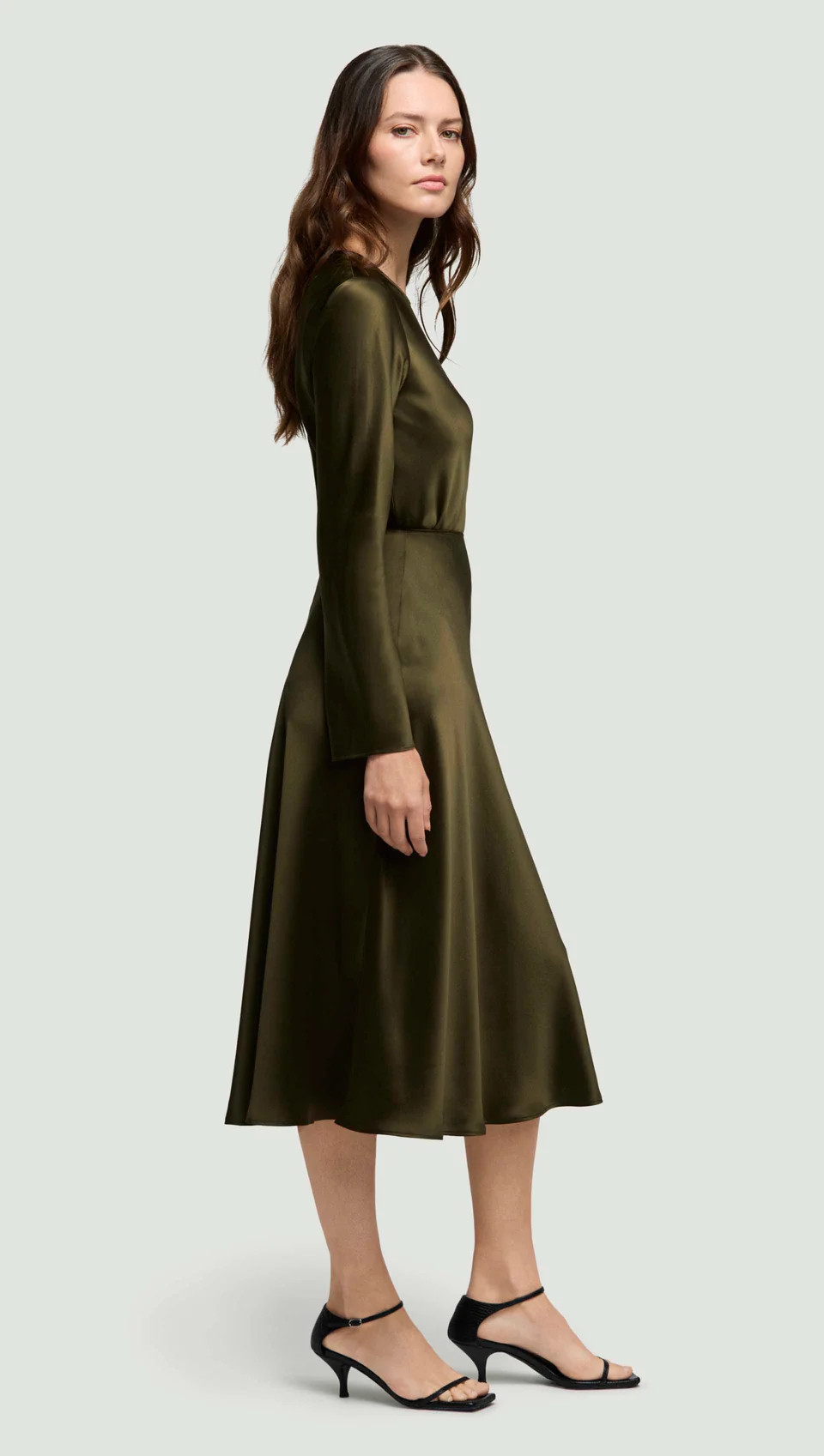 Bias Skirt in Silk Charmuese | Women's Skirts | Argent | Argent