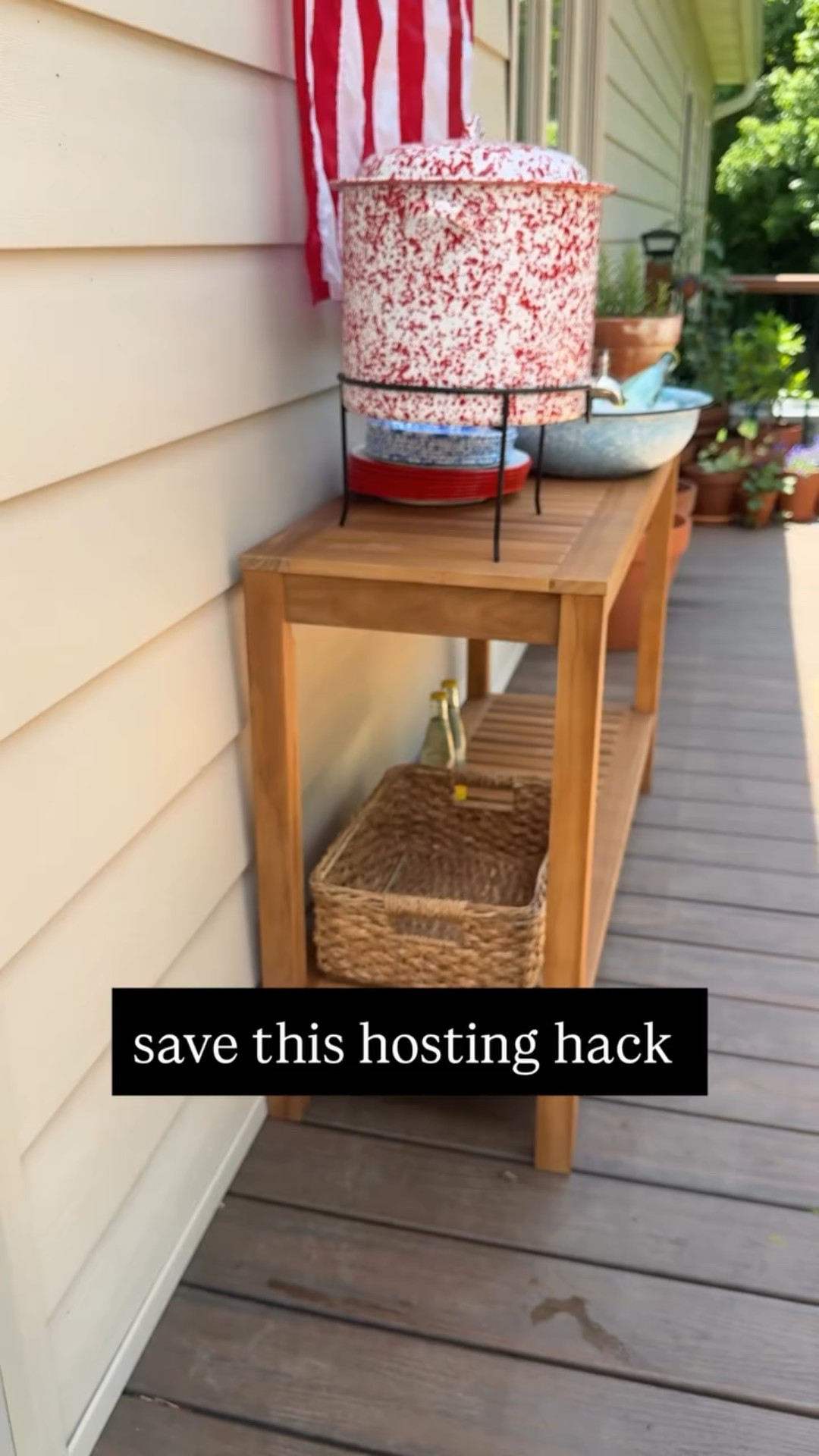 Best hosting hack 
Summer hosting 
Hosting tips 
Patio console 
Patio Inspo 

#LTKSeasonal #LTKHome #LTKFindsUnder50