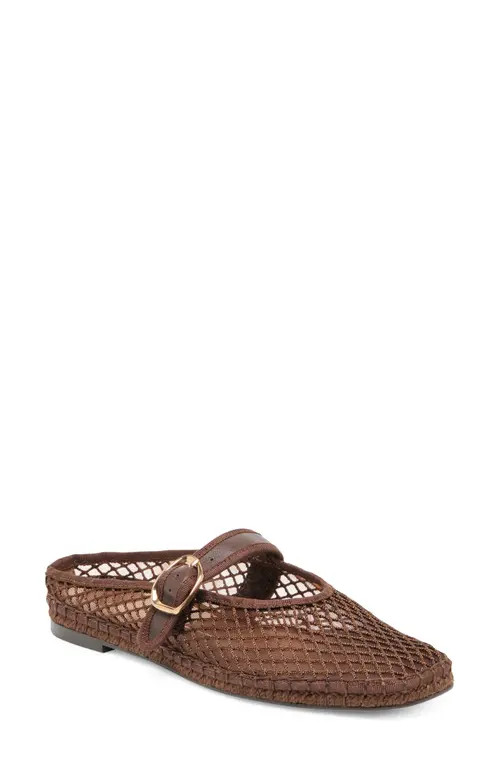 Dolce Vita Milie Mary Jane Flat in Chocolate Woven Mesh at Nordstrom, Size 10 | Nordstrom