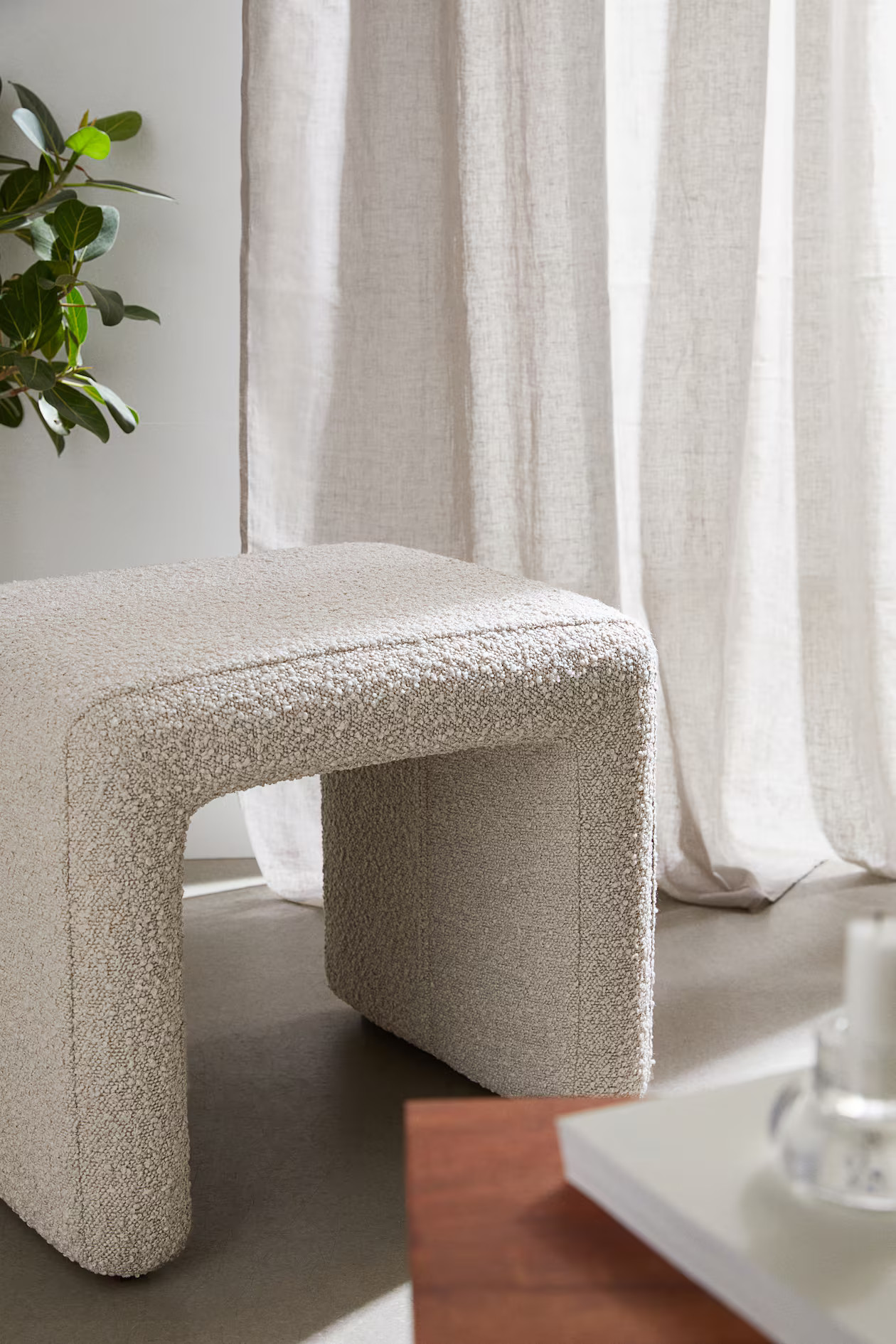 - Bouclé Stool - Light gray - Home All | H&M US | H&M (US + CA)