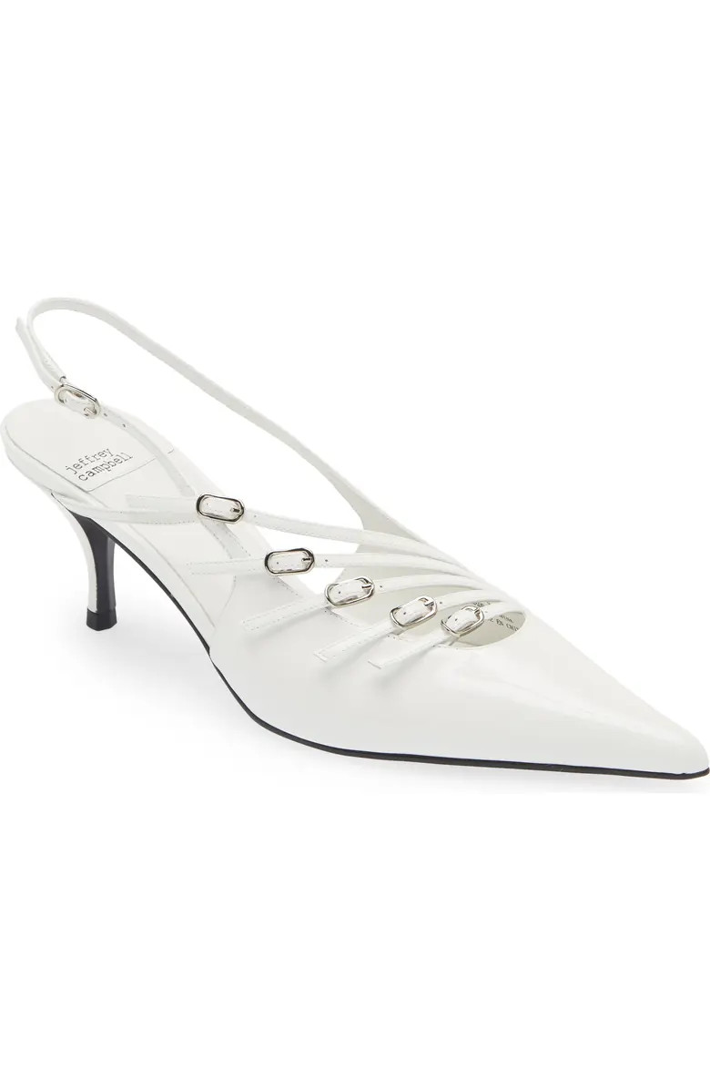 Jeffrey Campbell Lash Pointed Toe Kitten Heel Sandal (Women) | Nordstrom | Nordstrom