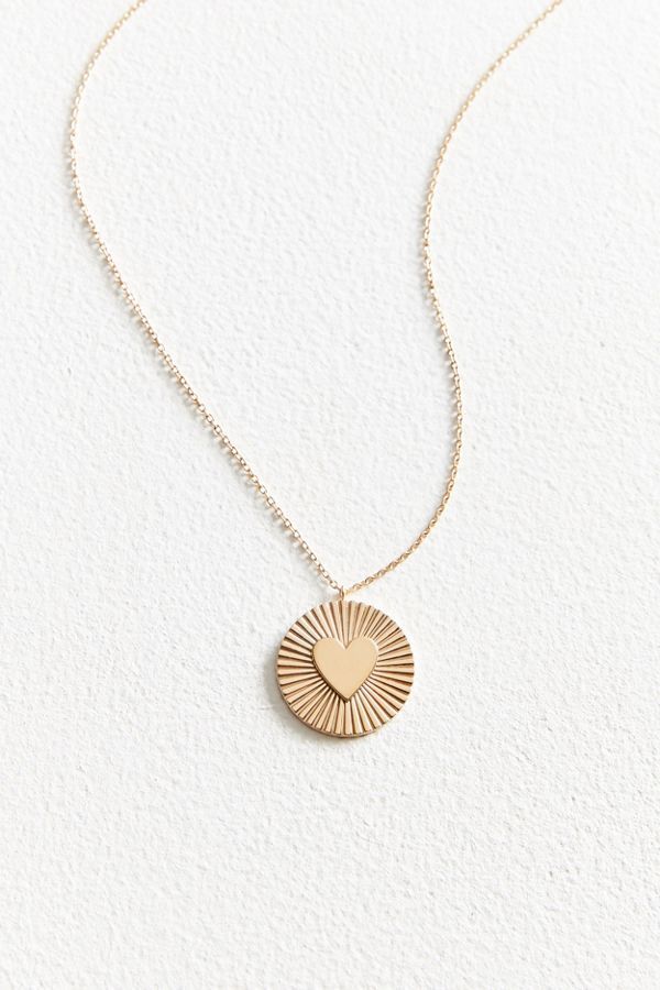 Jennifer Zeuner Jewelry X UO Fluted Heart Necklace | Urban Outfitters (US and RoW)