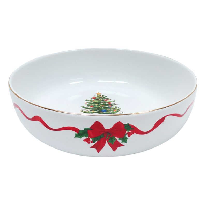 Classic Christmas Ceramic Serving Bowl, 10" | At Home