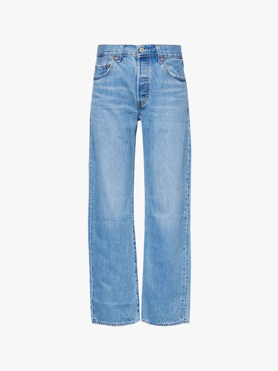 "501 '90s Ankle 29"" faded-wash rise-rise straight-leg denim jeans" | Selfridges