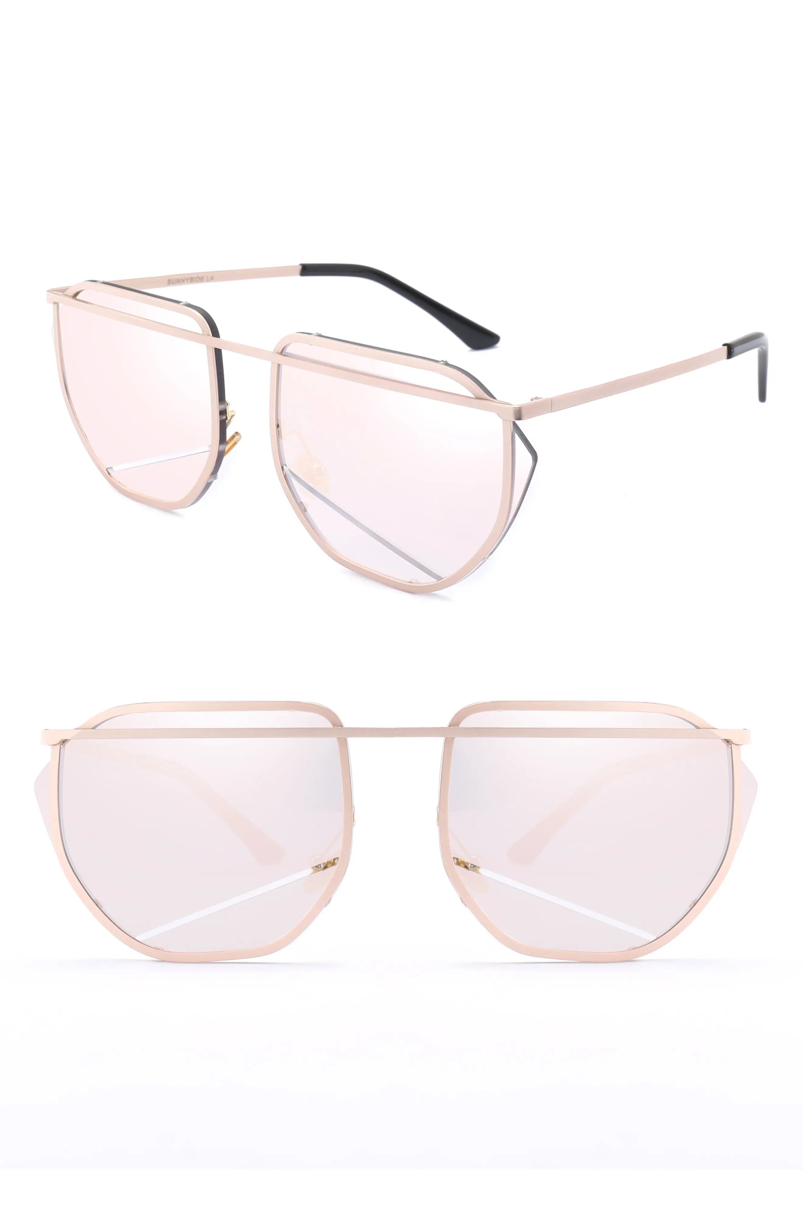 Women's Sunnyside La 67Mm Mirrored Sunglasses - Pink | Nordstrom