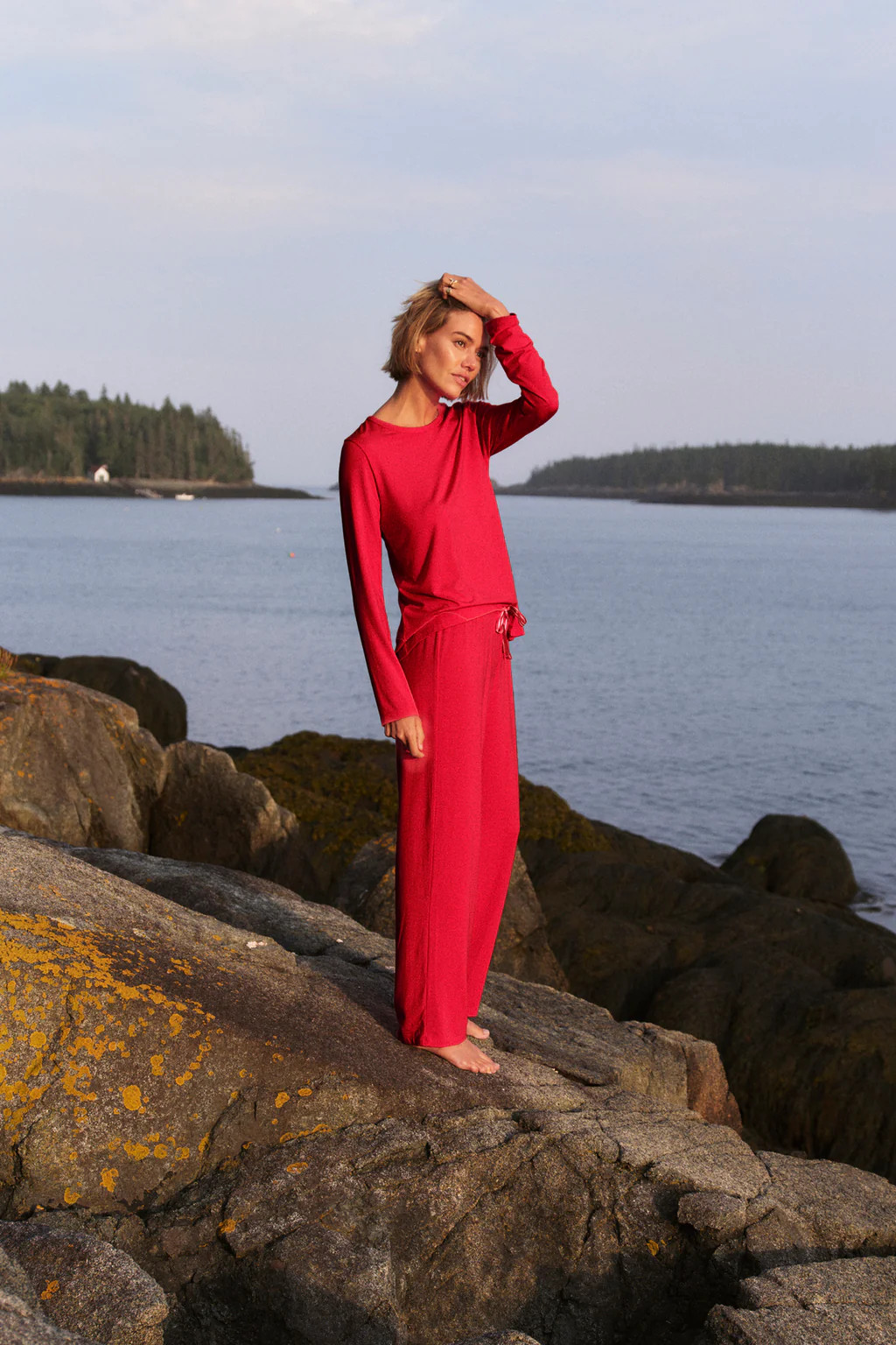 DreamModal Ribbon Long-Long Set in Ski Patrol | Lake Pajamas