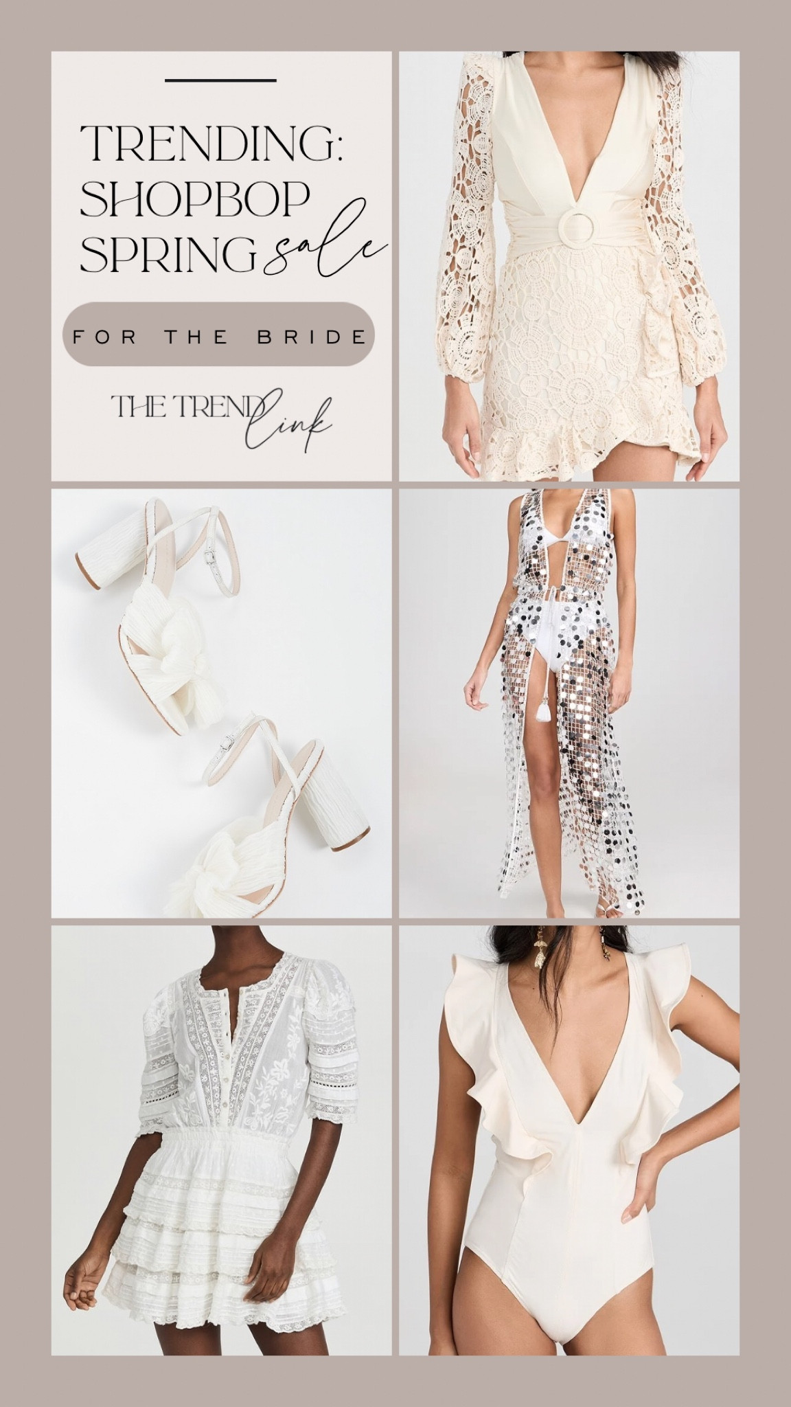 Brides this one is for you! The Shopbop spring sale starts tomorrow & I rounded up my favorite pieces to get you from
The Bachelorette to the bridal shower. Don’t forget to use the code “style” to apply the promo! 

#ltkxShopbop 

#LTKstyletip #LTKparties #LTKsalealert
