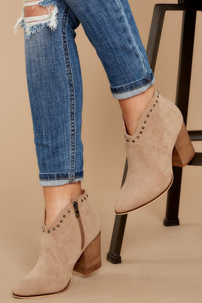 Wander Through Aspens Sand Beige Booties | Red Dress 