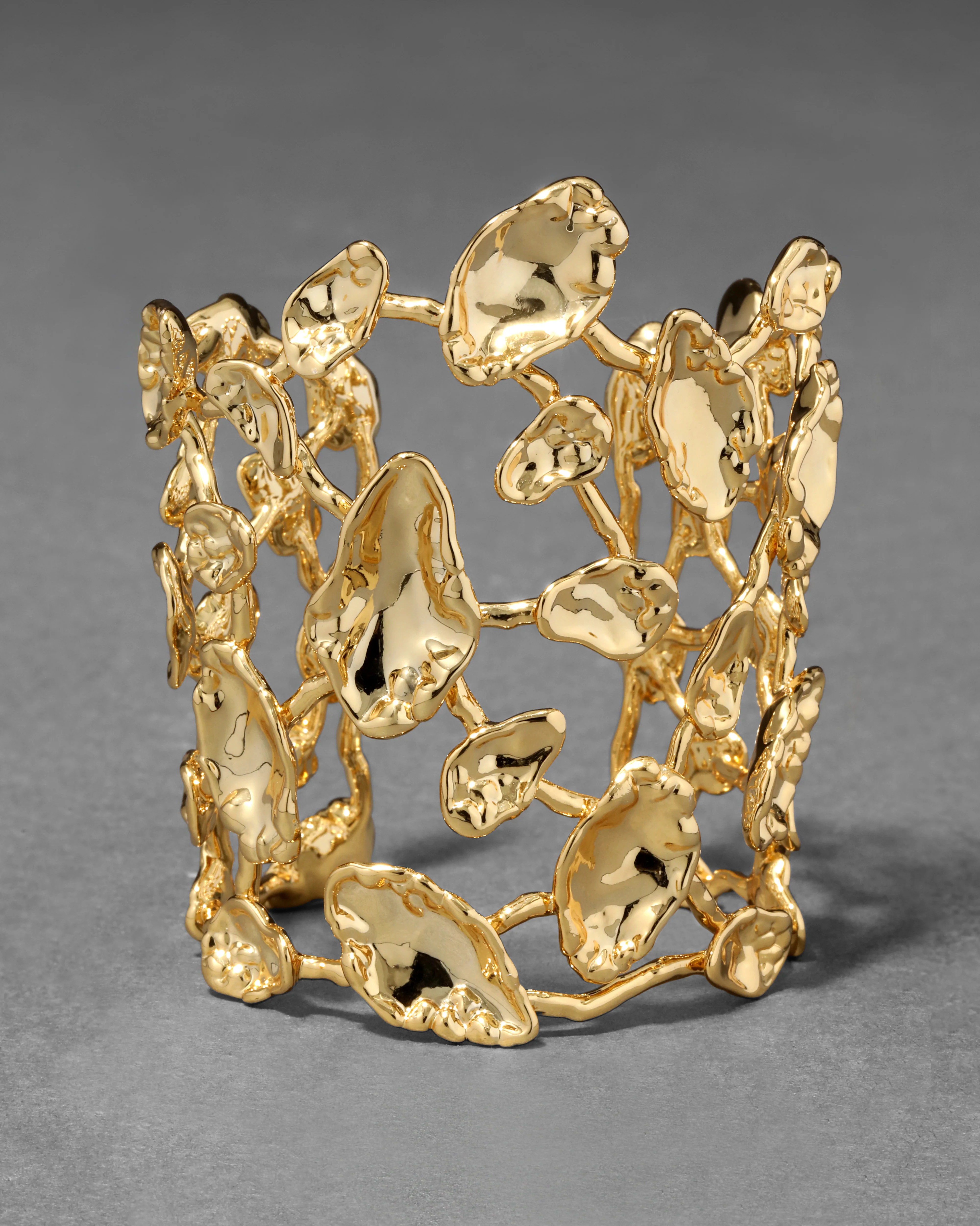 Brut Gold Mosaic Wide Cuff Bracelet | Gold Bracelet | Alexis Bittar