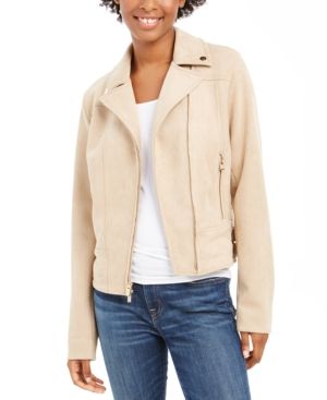 Tommy Hilfiger Faux-Suede Moto Jacket, Created for Macy's | Macys (US)