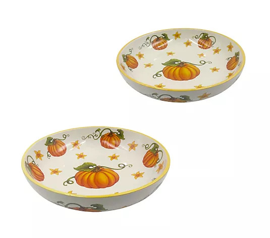 Temp-tations Nesting 2-qt & 3-qt Shallow Serving Bowls | QVC