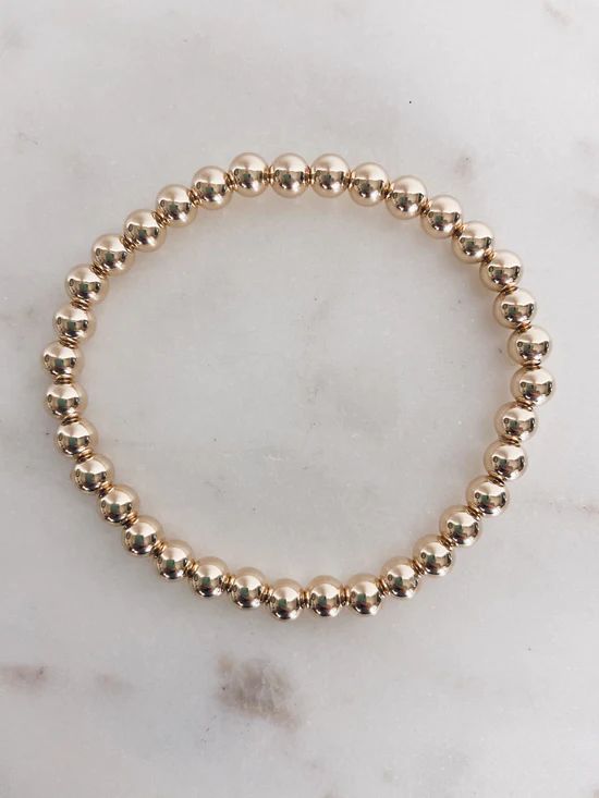 14k Gold Filled Beaded Bracelet - 5mm | Mac and Ry Jewelry