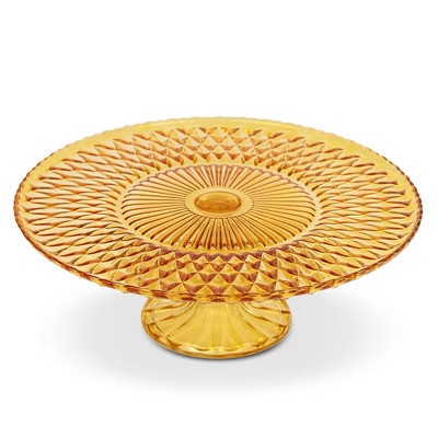 Amici Home Rochester Footed Glass Cake Stand, Round Vintage Style Serving Platter for Cupcakes, Cookies, Birthday Cake, Dessert Display Stand | Target