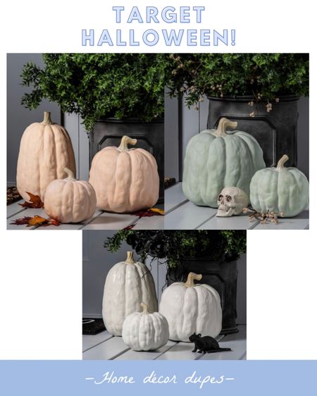 New faux porch pumpkins at Target!! Thinking about getting these because the squirrels in our neighborhood tend to go crazy on any that I buy! 😭 And I love the look of these!!

#LTKhome #LTKfamily #LTKSeasonal