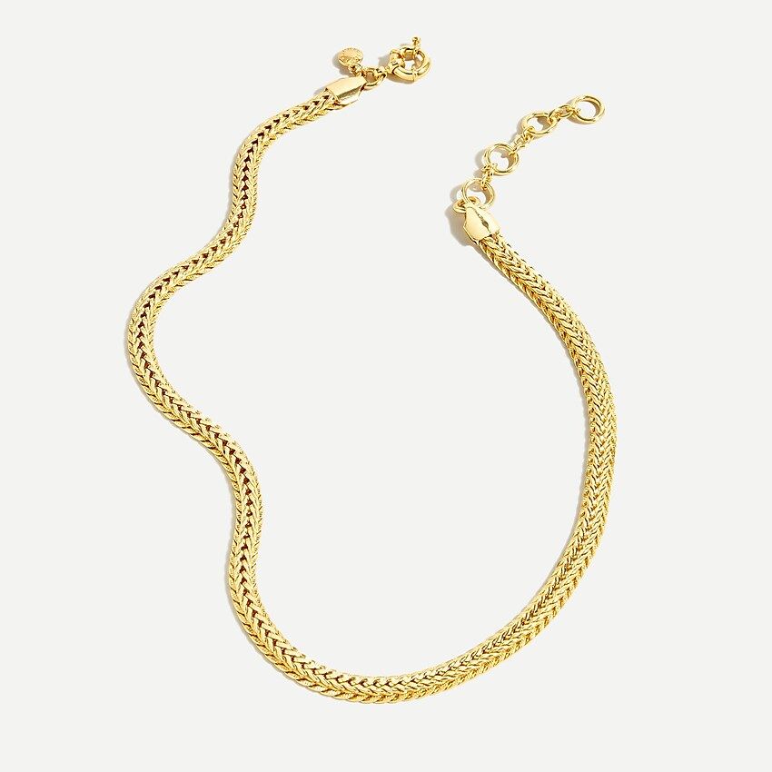 Herringbone gold chain necklace | J.Crew US