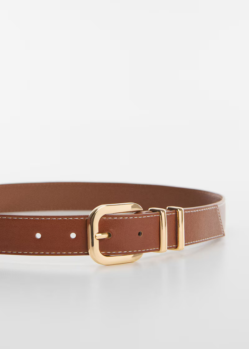 Square buckle belt -  Women | Mango United Kingdom | MANGO (UK)