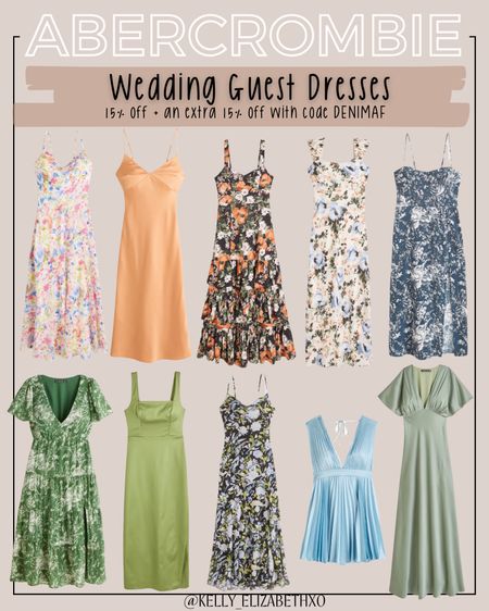 Abercrombie Spring Wedding Guest Dresses! All 15% off plus you can save an extra 15% off with the code DENIMAF 

#abercrombie #weddingguest #weddingguestdress #spring #dress #springwedding

#LTKsalealert #LTKcurves #LTKwedding