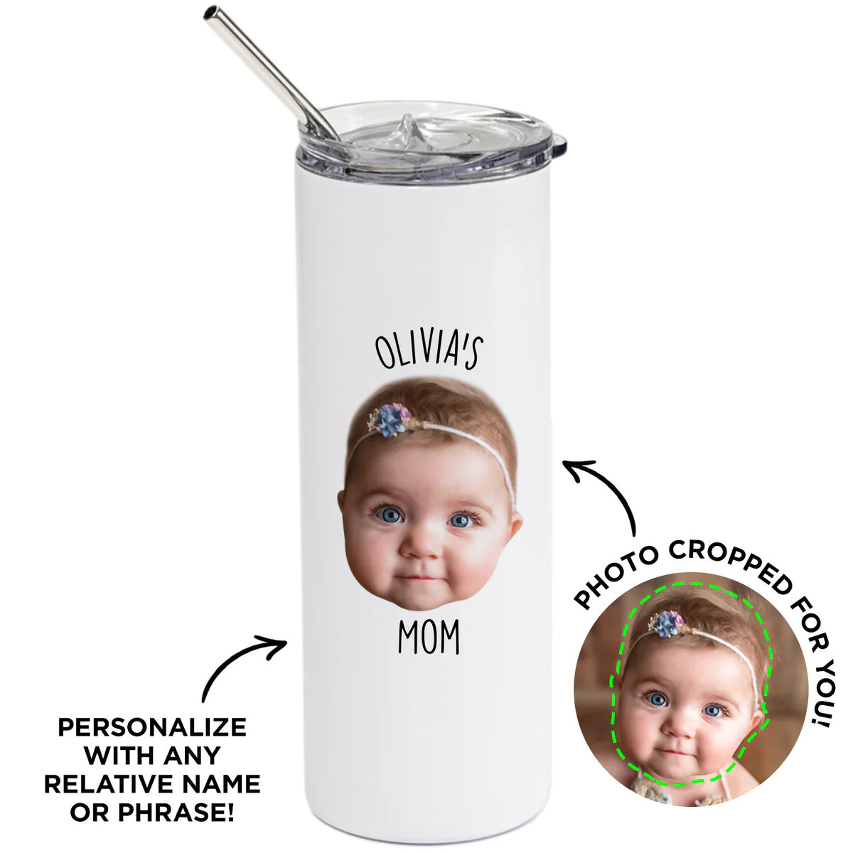 Personalized Baby Skinny Tumbler | Type League Press