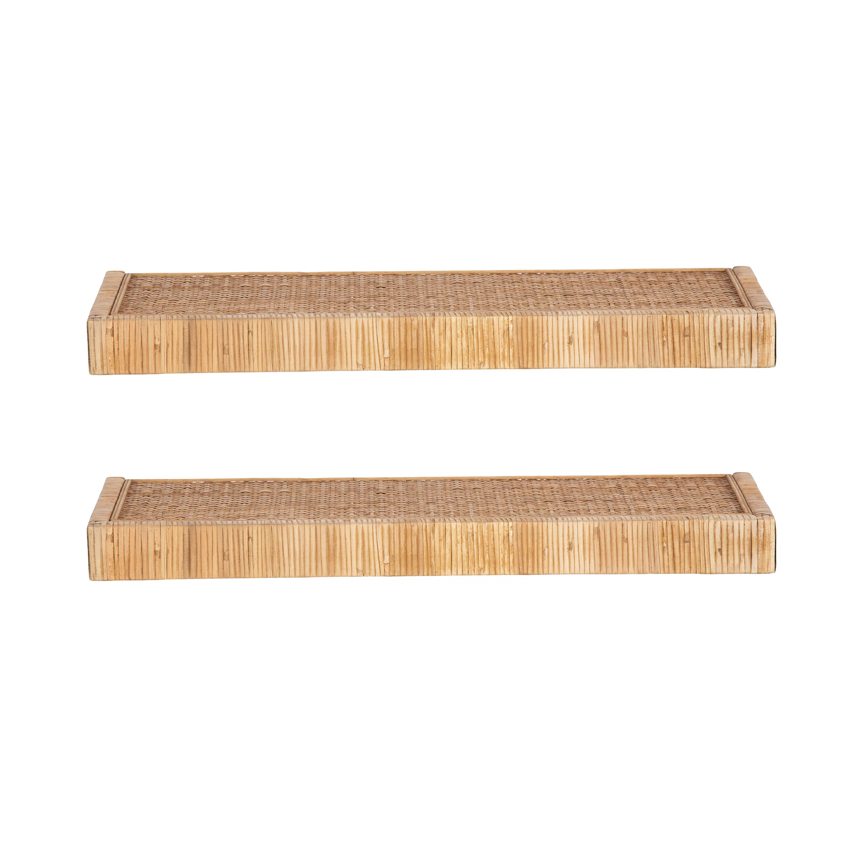Kate and Laurel Rahmati Two-Piece Rattan Shelf Set | Wayfair | Wayfair North America