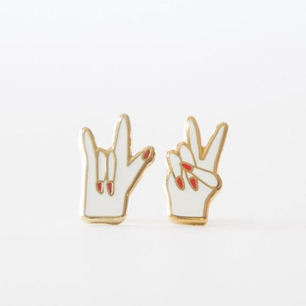 Peace & Love Earrings | Yellow Owl Workshop