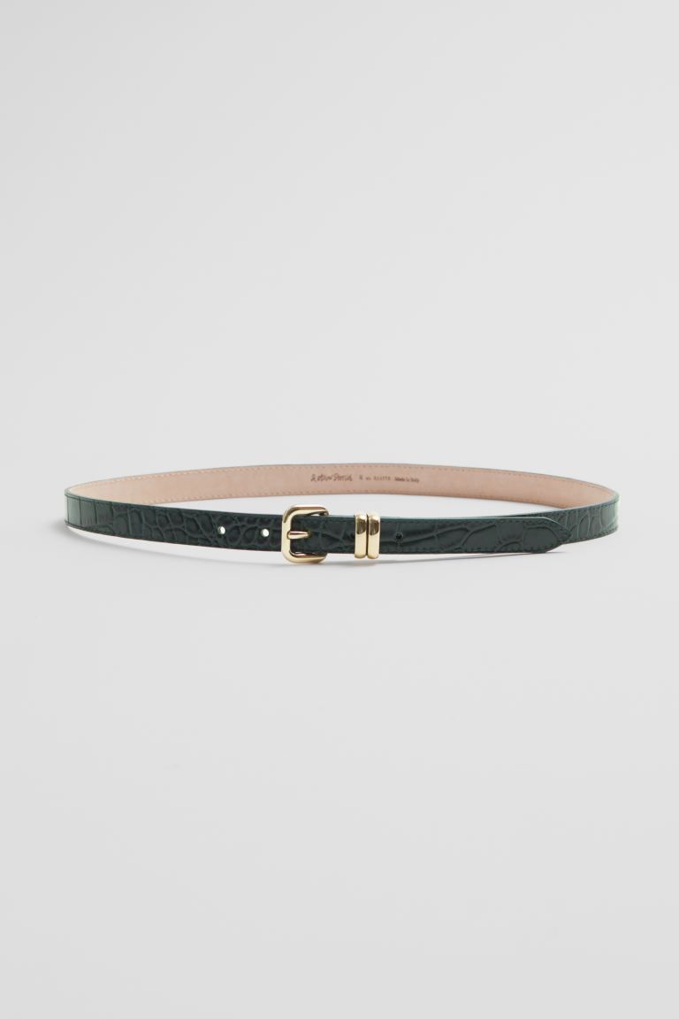 Classic Leather Belt - Green - Ladies | H&M GB | H&M (UK, MY, IN, SG, PH, TW, HK)