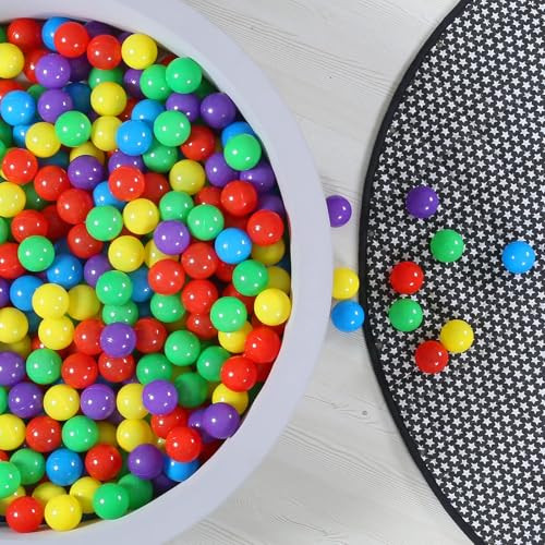 GOGOSO Ball Pit Balls for Toddler, Baby Plastic Playballs Kids Soft Pastel Pelotas Non-Toxic BPA-Free,Mix Color,100 Balls | Amazon (US)
