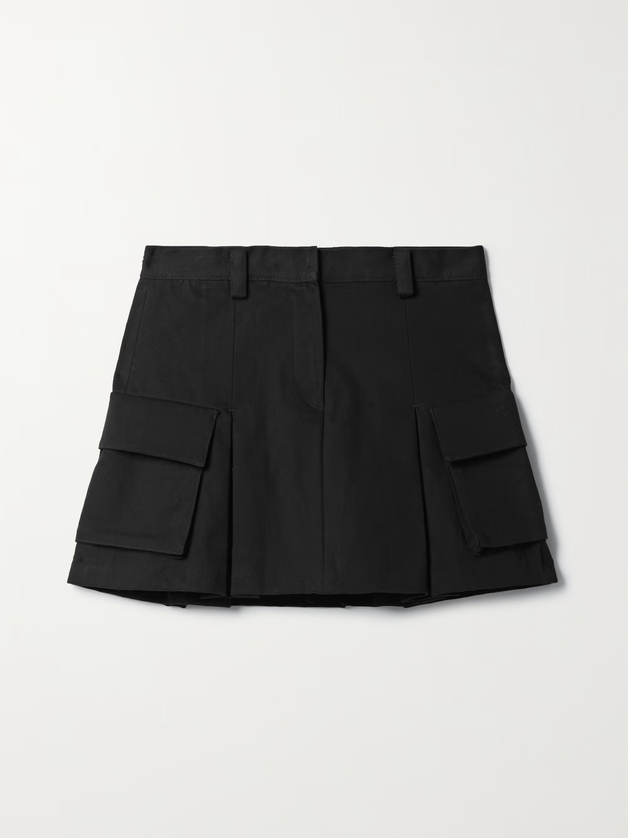 Audrey pleated cotton-twill mini skirt | NET-A-PORTER (US)