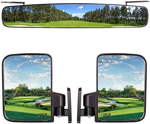 10L0L 3 Piece Golf Cart View Mirrors Set, 16.5” Wide Rear View Mirrors and 2 Side View Mirrors ... | Amazon (US)
