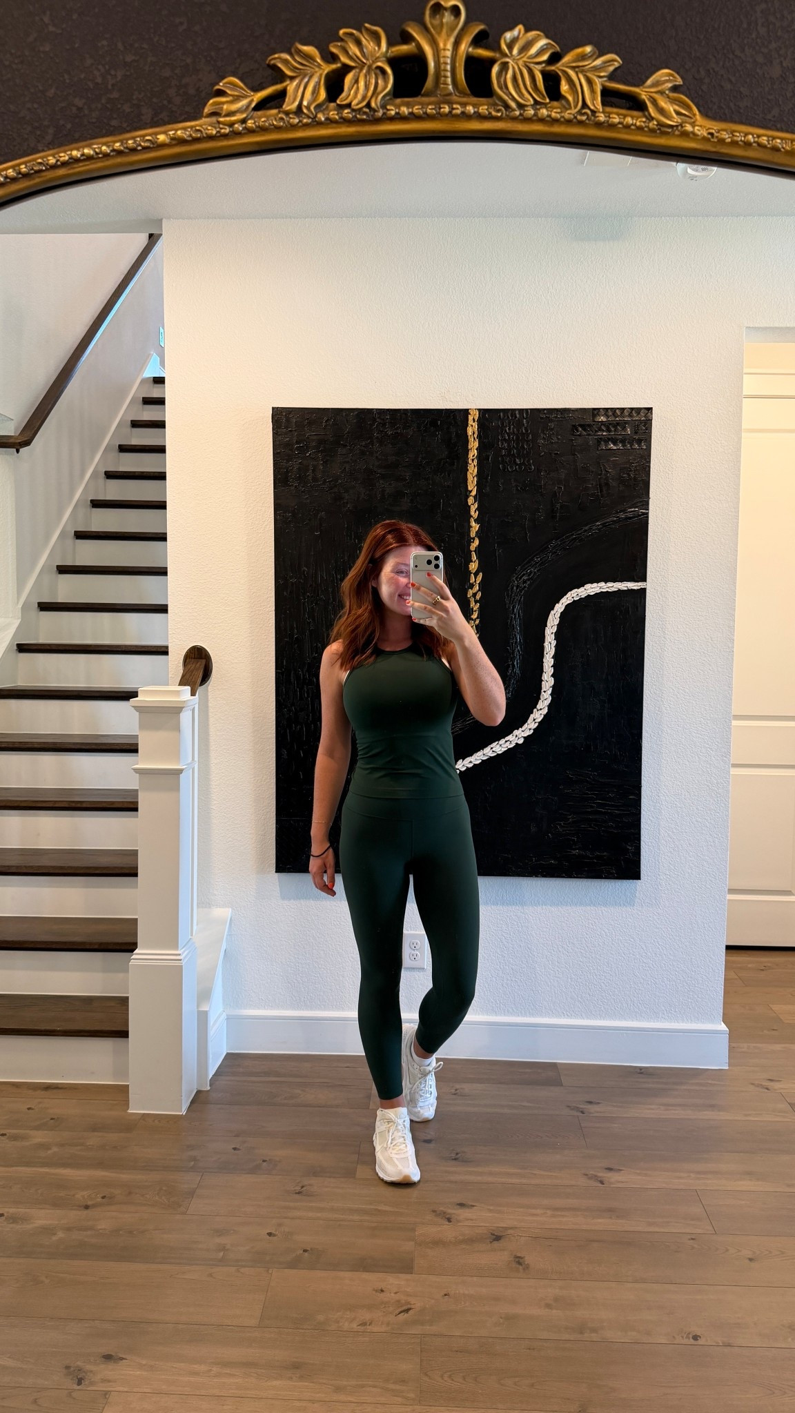 today’s hot mom walk outfit - wearing a size six in top & leggings and size 8 in sports bra 

#LTKActive #LTKootd #LTKfitnessgoals