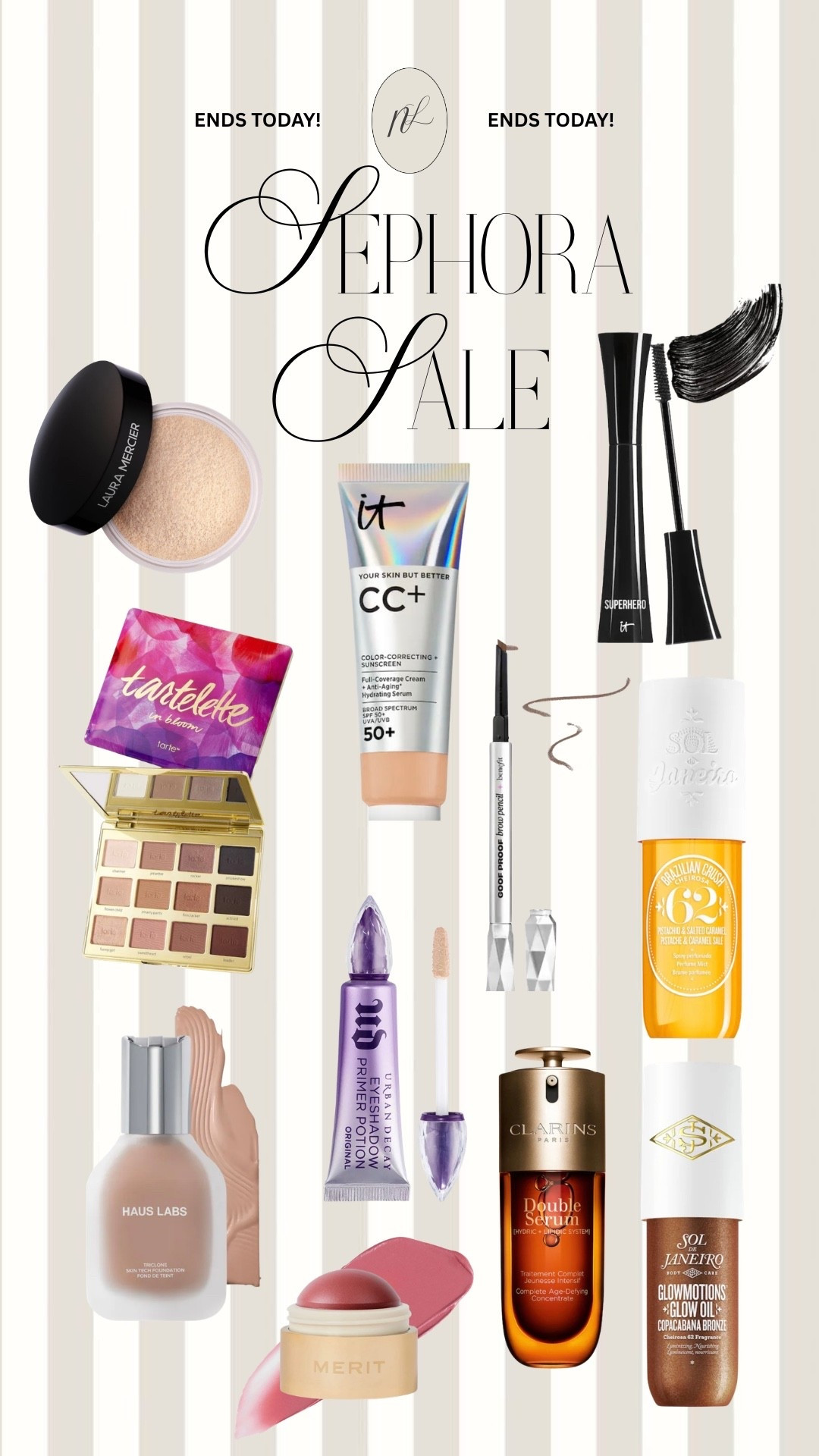 My makeup I currently own and LOVE! Sephora Sale ends today! 

Laura Mercier - translucent 
Mascara - super black 
Brow pencil - shade 4
Blush - shade cheeky 
It cosmetics cc cream - light medium 

#LTKBeauty #LTKSaleAlert #LTKgrwm