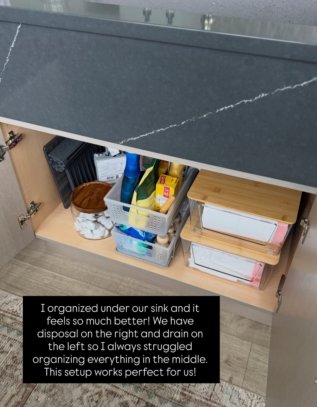 We have an unusual set up with plumbing under our sink so these are the organizers that worked for us!

#LTKSaleAlert #LTKHome