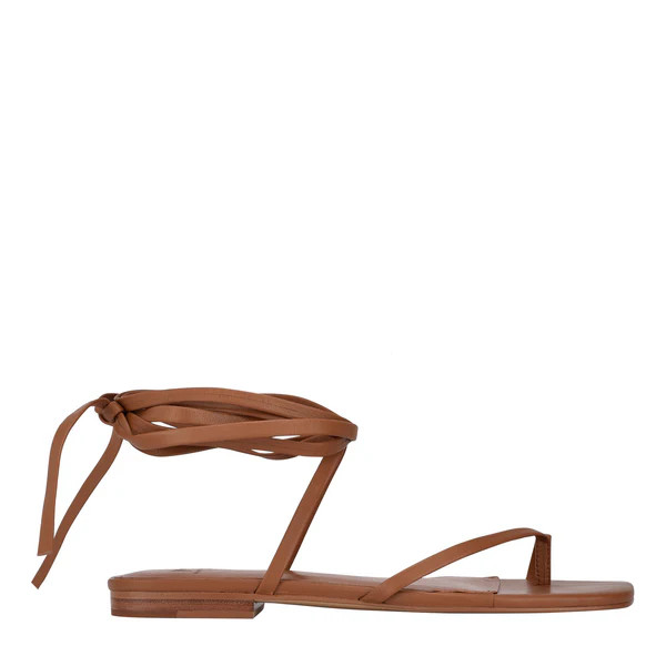 Mireya Ankle Wrap Flat Sandal | Marc Fisher