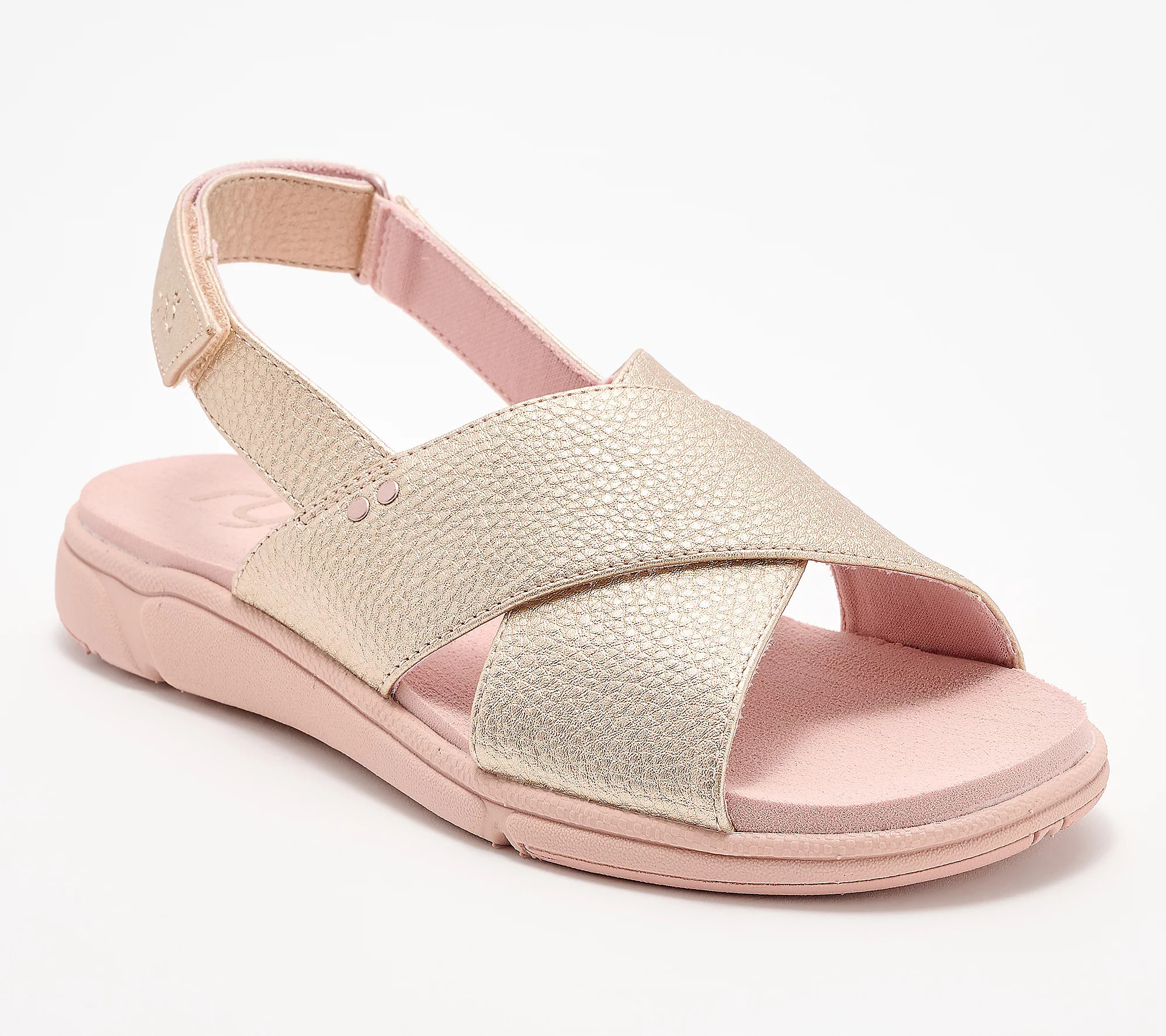 Ryka Cross Band Adjustable Sandals - Marvelous | QVC