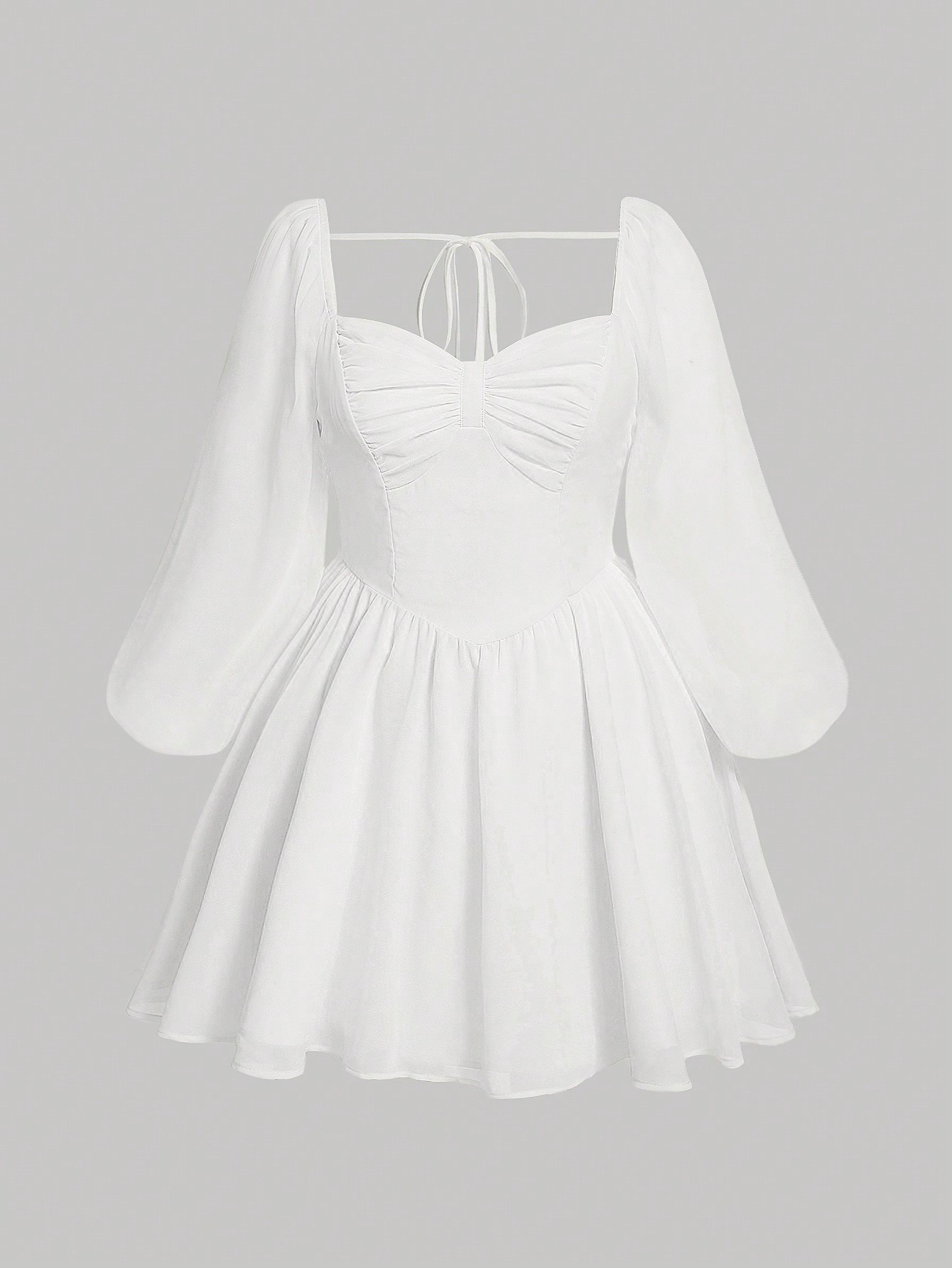 SHEIN MOD Plus Sweetheart Neck Lantern Sleeve Milkmaid Dress | SHEIN