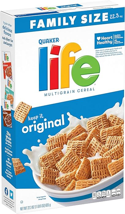 Quaker Life Original Cereal, 22.3OZ Box | Amazon (US)